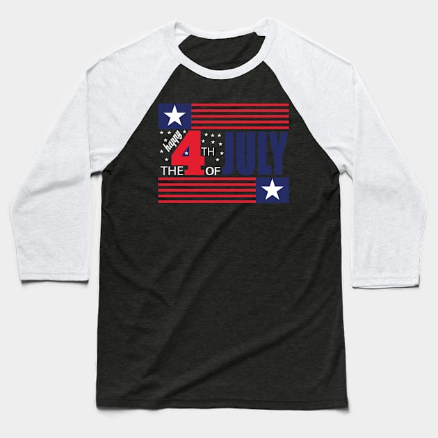 independence day Baseball T-Shirt by FUNNY LIFE